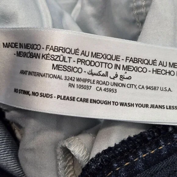 Ariat Size 33 Long Premium High-Rise Flare Jeans Raw Hem Blue Lake Women's FLAW - Picture 12 of 16